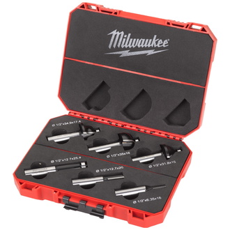 Milwaukee HM-Fräsersatz für Oberfräsen 12,7 mm Schaft - 6-tlg.