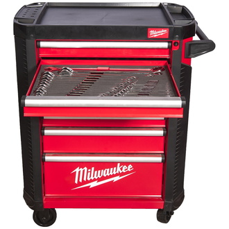 Milwaukee 30" / 78 cm TOOLGUARD Werkstattwagen mit Werkzeugbestückung, Standard Version, 206-tlg.