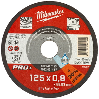 Milwaukee Metalltrennscheibe PRO+ INOX 125 mm SCS42 0,8 mm