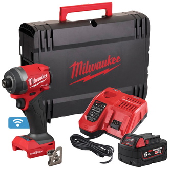 Milwaukee Powerpack M18ONEPP2A3-502X: Akku-Schlagbohrschrauber, Akku-Schlagschrauber, 2x Akku 5 Ah, Schnellladegerät, HD Box