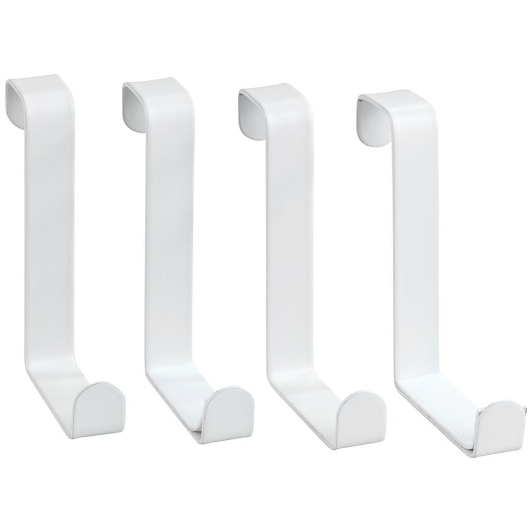 Wenko Türgarderobenhaken, 4er Pack, weiß