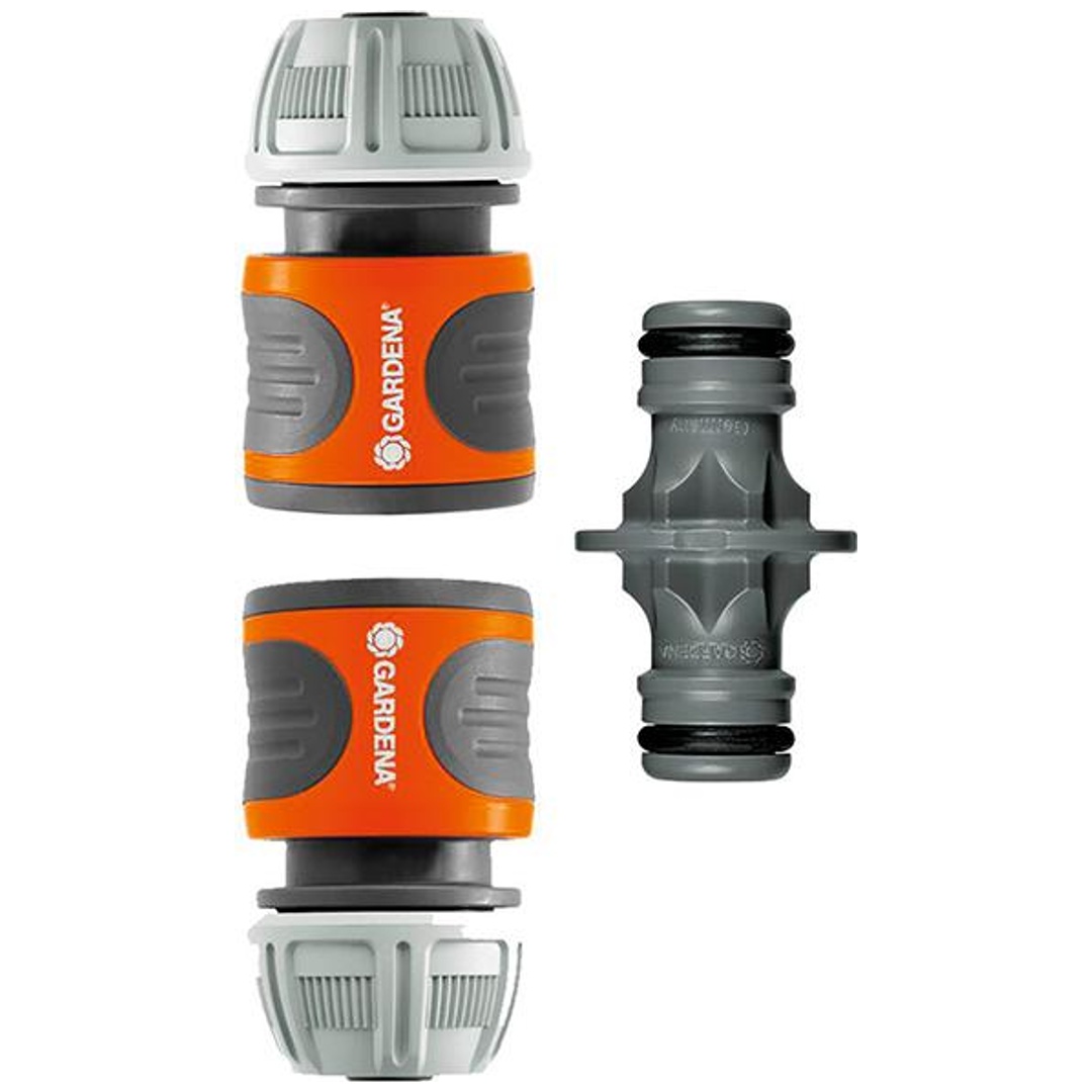 GARDENA 18283-20 Plastic Hose Connector Set for 13 mm and 15 mm hoses