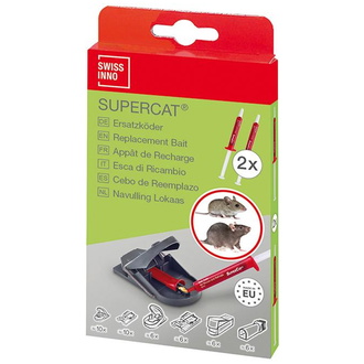 Swissinno Ersatzköder Spritze f. Ratten-/ Mausefalle SuperCat 2x 3g Solution