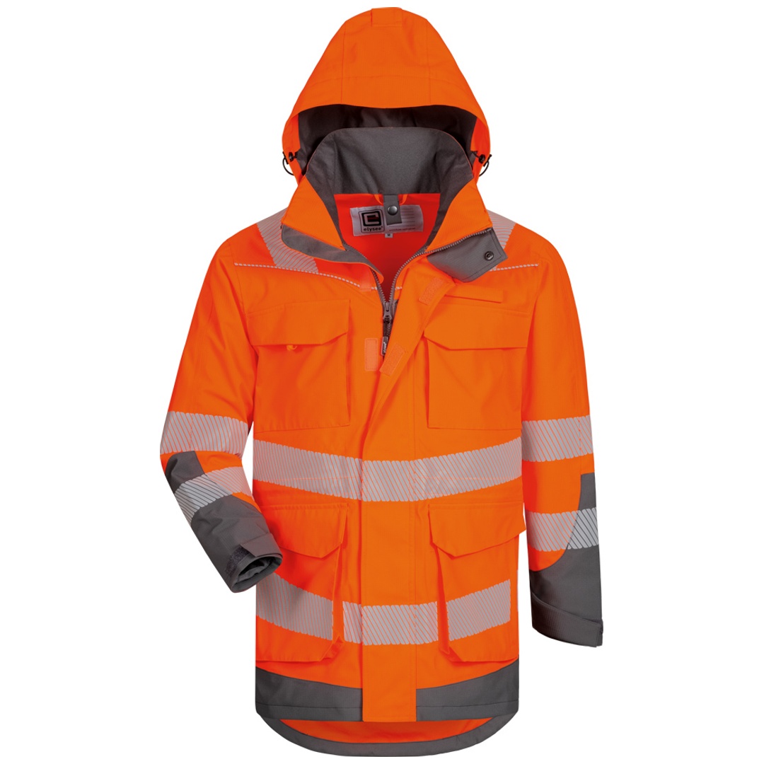 Elysee Warnschutz Parka Herwin 22431 Gr. XS orange/grau