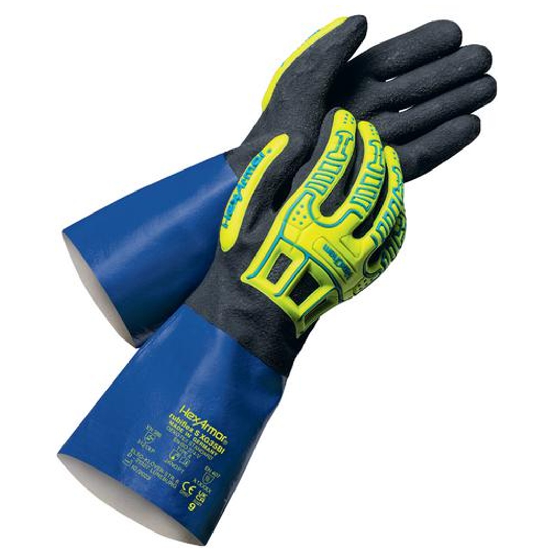 uvex Chemikalienhandschuh HexArmor rubiflex S XG35BI 60709 Gr. 7 blau/schwarz