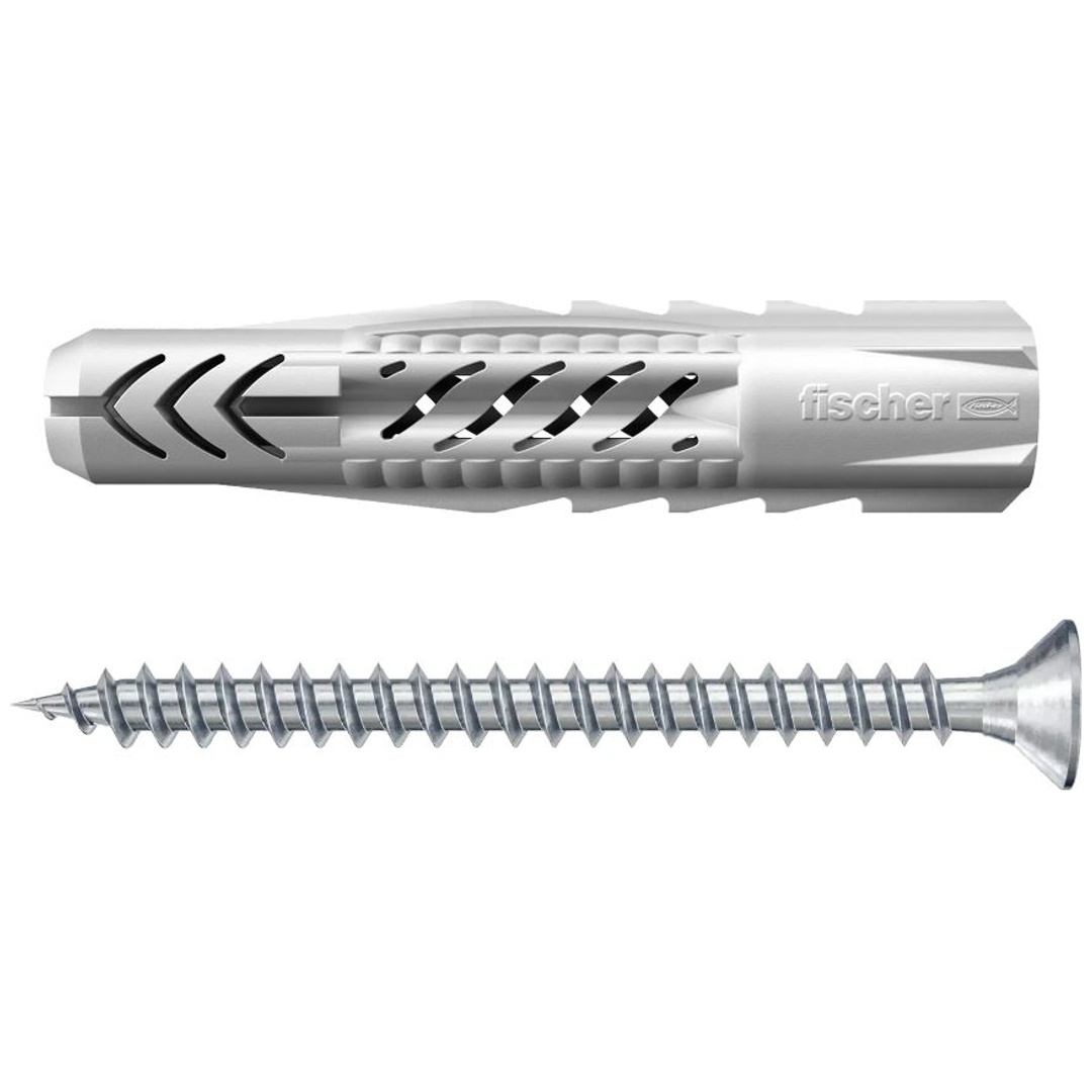 Fischer Universaldübel UX 10 x 60 R S/20 ohne Rand, mit  Schraube