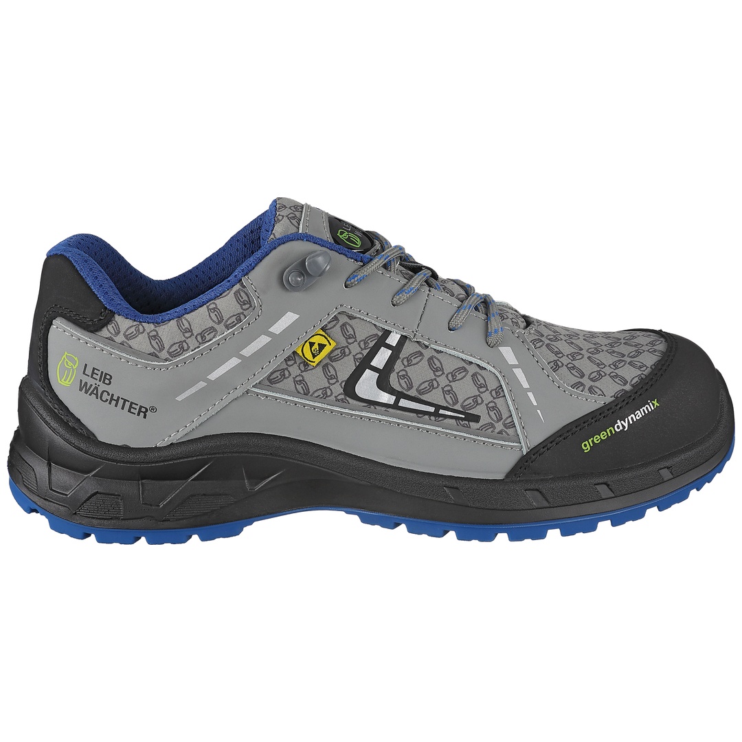 Leibwächter Sicherheitshalbschuh BRÜSSEL S1PS ESD Gr. 44 schwarz / blau