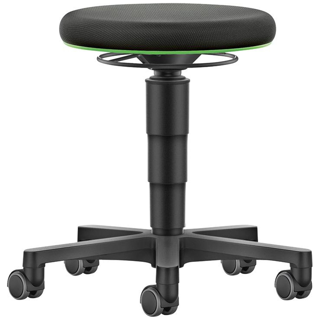 Bimos Drehhocker Stoffsitz Sitzhöhe 450 - 650 mm mit Rollen