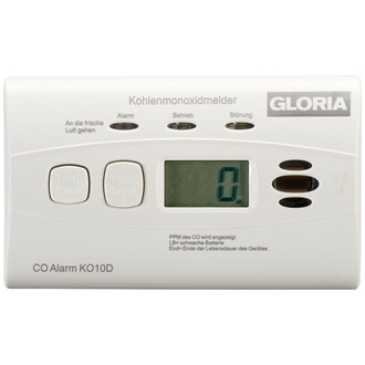 Gloria Kohlenmonoxidmelder KO10D mit Display