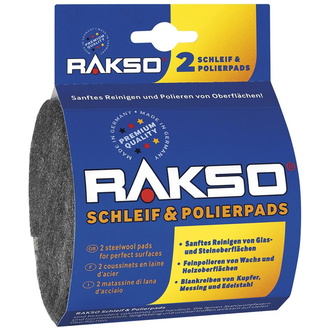 Rakso Edelstahlwolle-Schleifkissen fein 2er-Pack SB