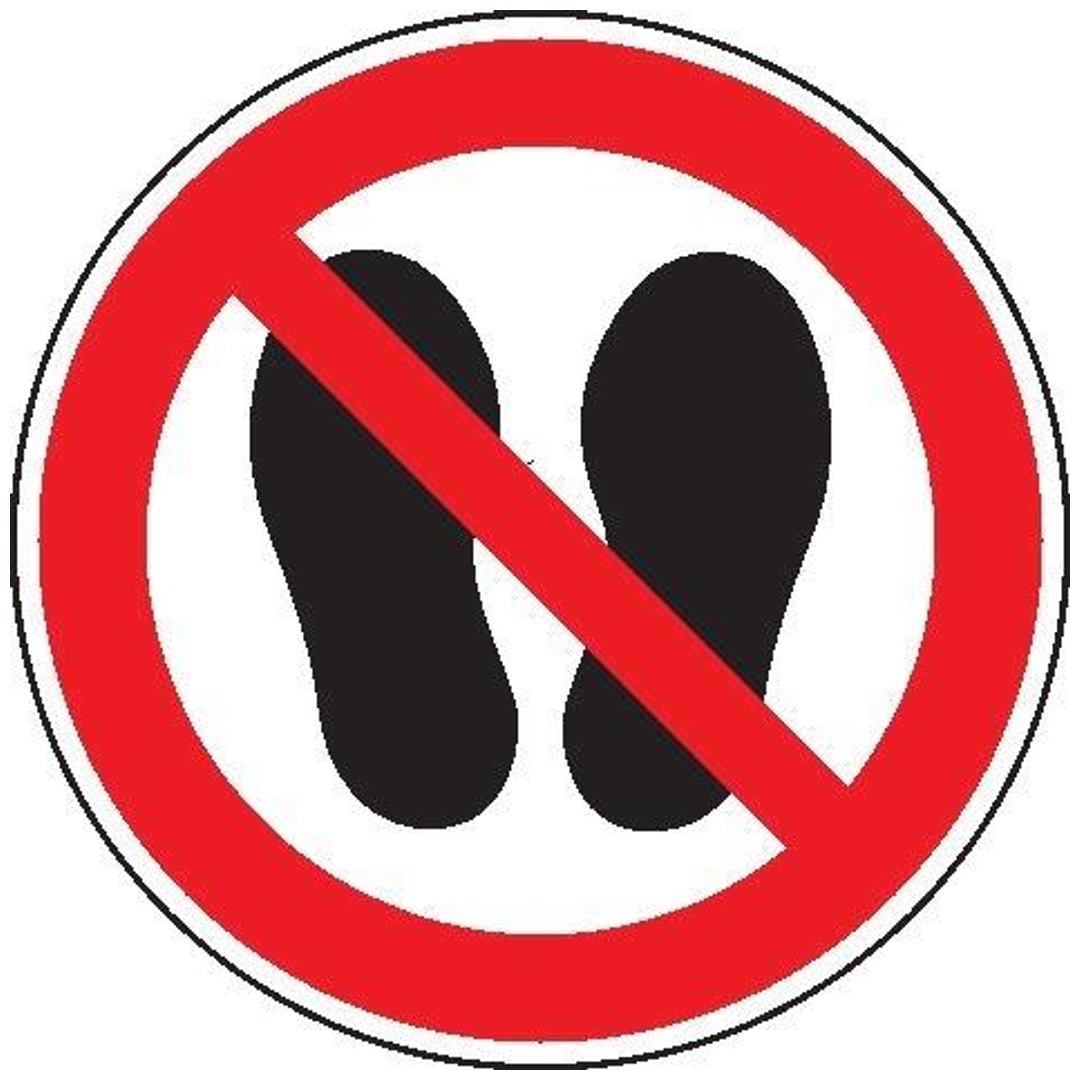 SafetyMarking Verbotsschild Folie D200 mm Betreten der Fläche verboten