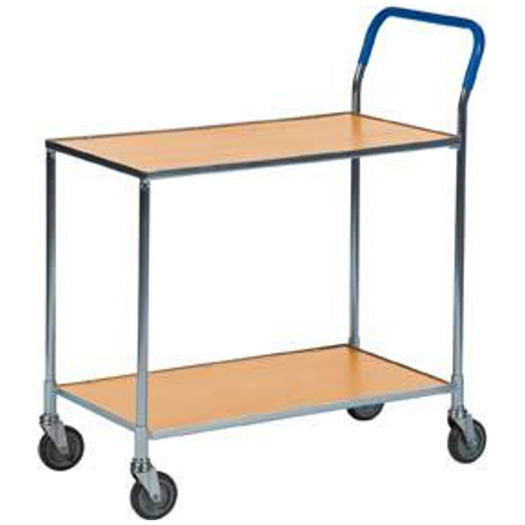 Tischwagen mit 2 Ladeflächen, Dekor Buche