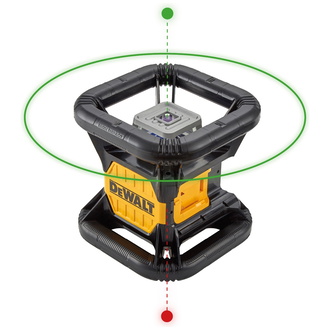 DeWalt Rotationslaser,Vertikal-Lot dopp.,grün