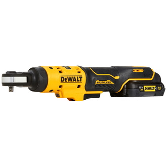 DeWalt Akku-Ratsche, 1/4", 12 V, incl. 1x Akku XR 3 Ah, Schnellladegerät, Zubehör, Karton