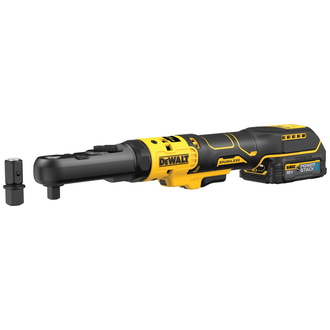 DeWalt Akku-Ratsche, 3/8-1/2Z, 18 V, incl. 1x Akku XR 1,7 Ah, Ladegerät, Zubehör, Karton