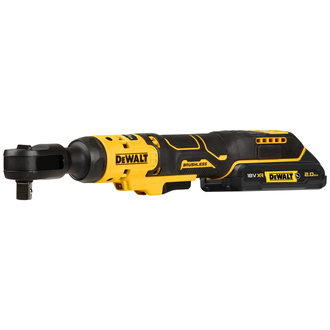 DeWalt Akku-Ratsche, 1/2", 18 V, incl. 1x Akku XR 2 Ah, Schnellladegerät, Zubehör, Karton