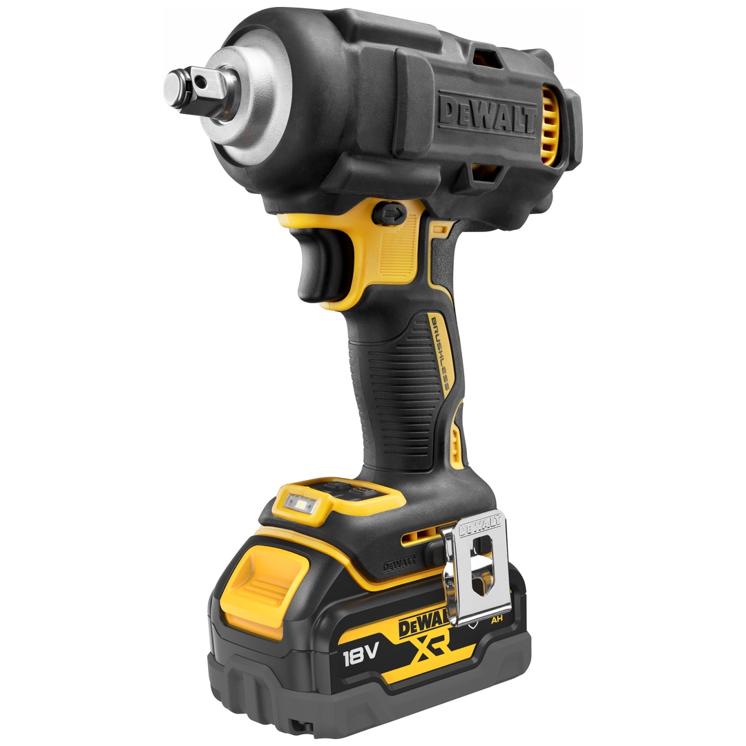 DeWalt Akku-Schlagschrauber 1/2, 18 V, incl. 2x Akku XR 5 Ah, Schnellladegerät, Zubehör, Karton