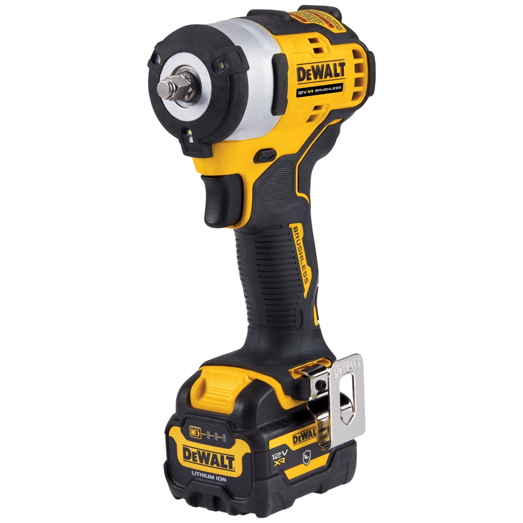 DeWalt Akku-Schlagschrauber 3/8, 12 V, 340 Nm, incl. Akku 5 Ah, Schnellladegerät, Insert für Werkstattwagen