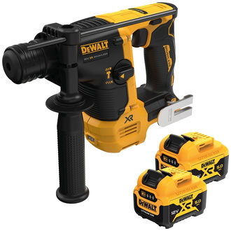 DeWalt Akku-Bohrhammer SDS-plus 14 mm, 12 V, incl. 2x Akku XR 5 Ah, Ladegerät, Zubehör, TSTAK-Box