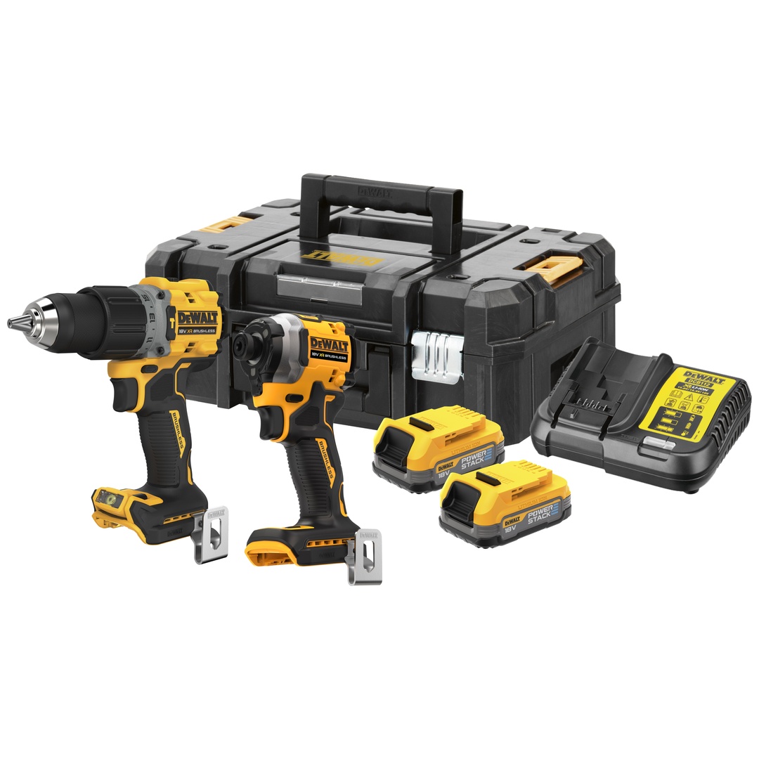 DeWalt Akku-Kombopack (2-tlg.), 18 V, incl. Schlagbohrschrauber DCD805, Schlagschrauber DCF850