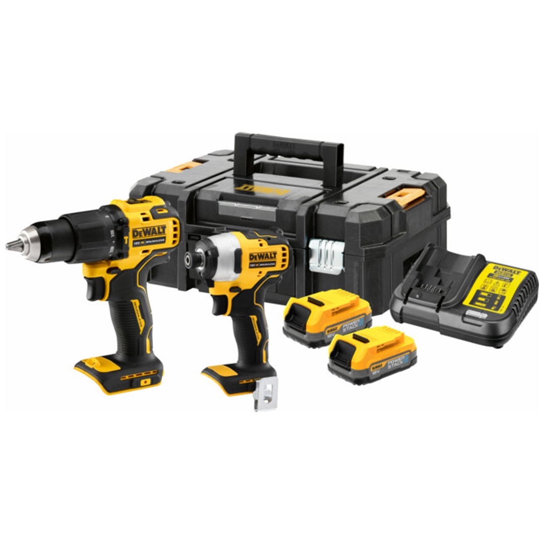 DeWalt Akku-Kombopack (2-tlg.), 18 V, incl. Schlagbohrschrauber DCD709, Schlagschrauber DCF809
