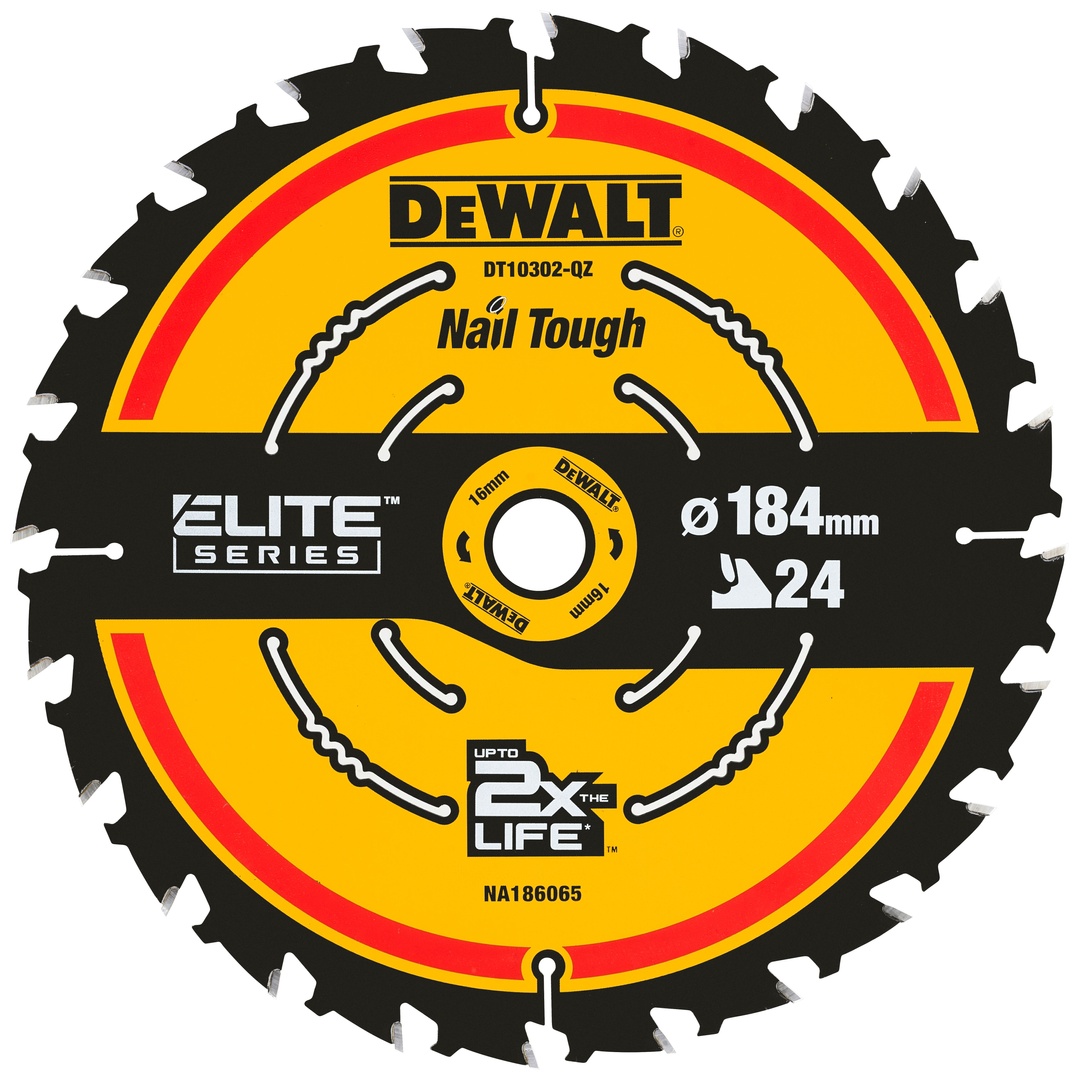 DeWalt ELITE Kreissägeblätter 184/16 mm 24WZ, Handkreissägeblatt