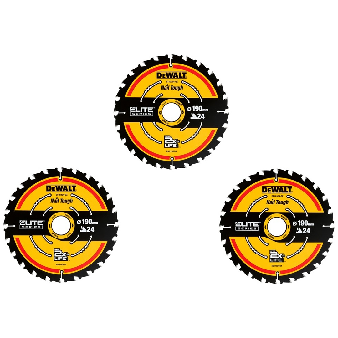 DeWalt ELITE Kreissägeblätter 190/30 mm SET