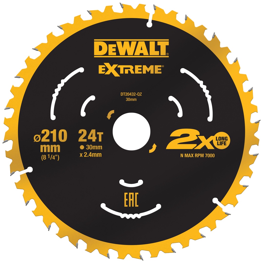 DeWalt Kreissägeblatt stat. 210/30 mm 24WZ, EXTREME