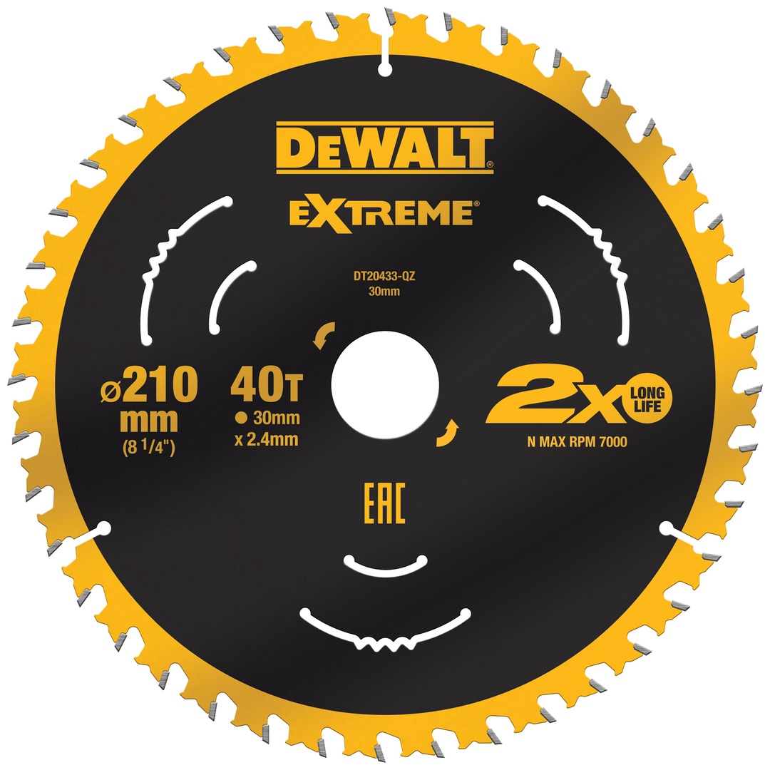 DeWalt Kreissägeblatt stat. 210/30 mm 40WZ, EXTREME