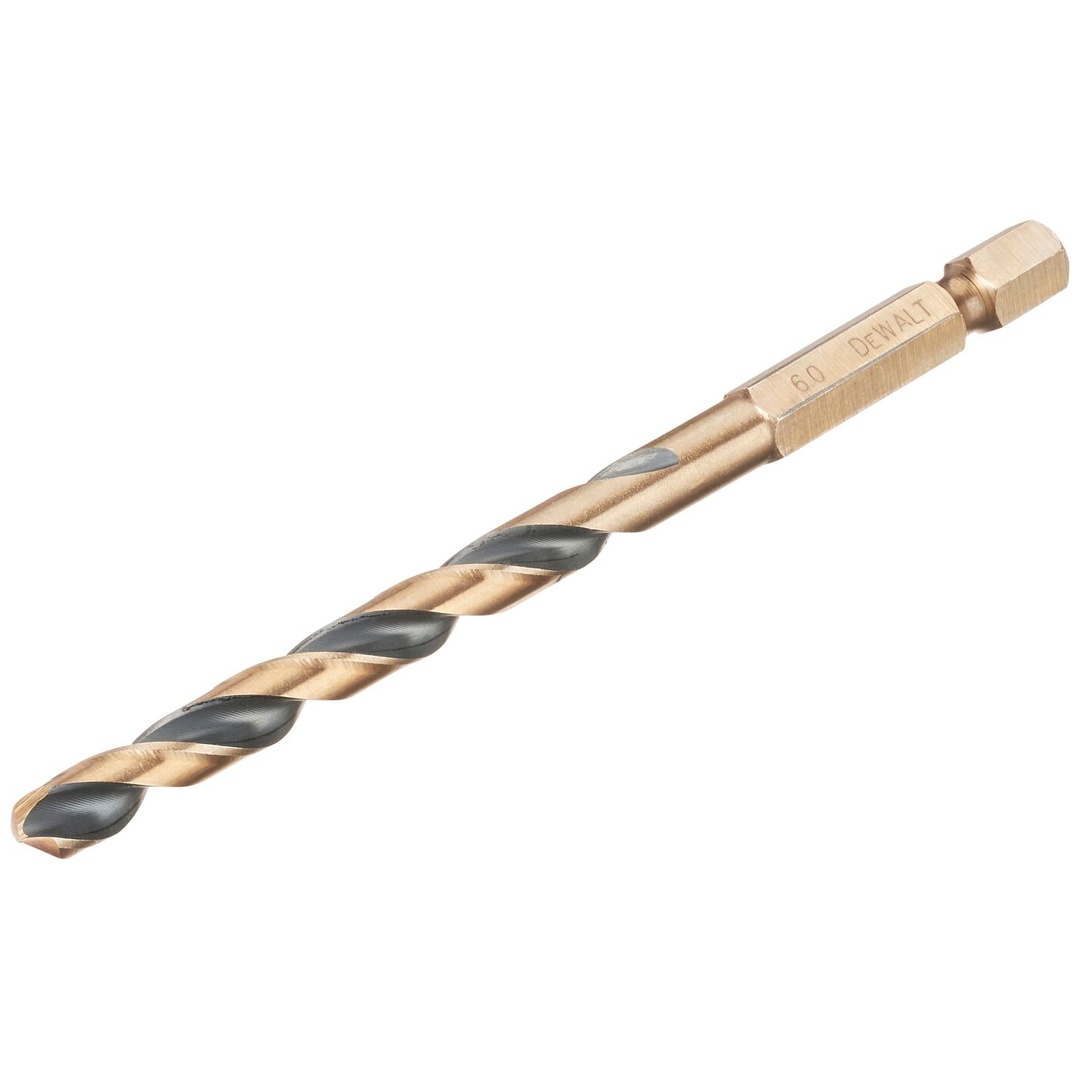 DeWalt Metallbohrer Black&Gold HSS-G, 6 mm, Sechskant