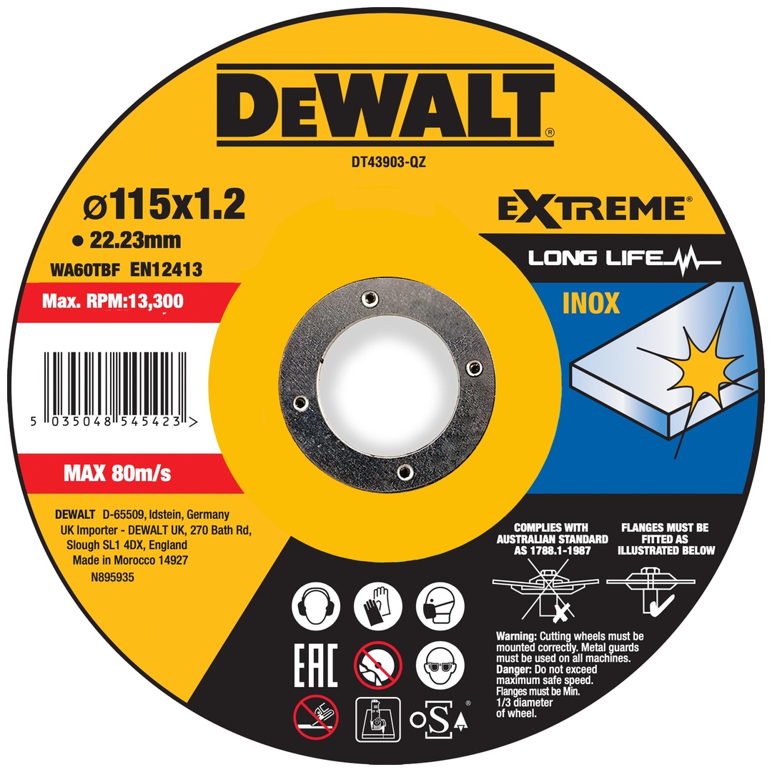 DeWalt Trennscheibe 115x1,2x22,23 mm Inox