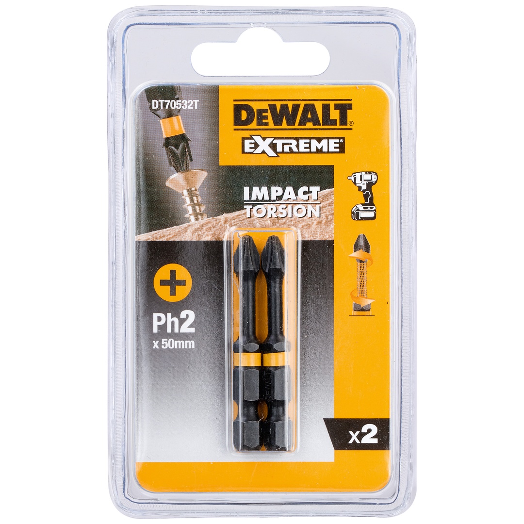 DeWalt Torsion Bit schlagf. Ph2 50 mm 2Stk