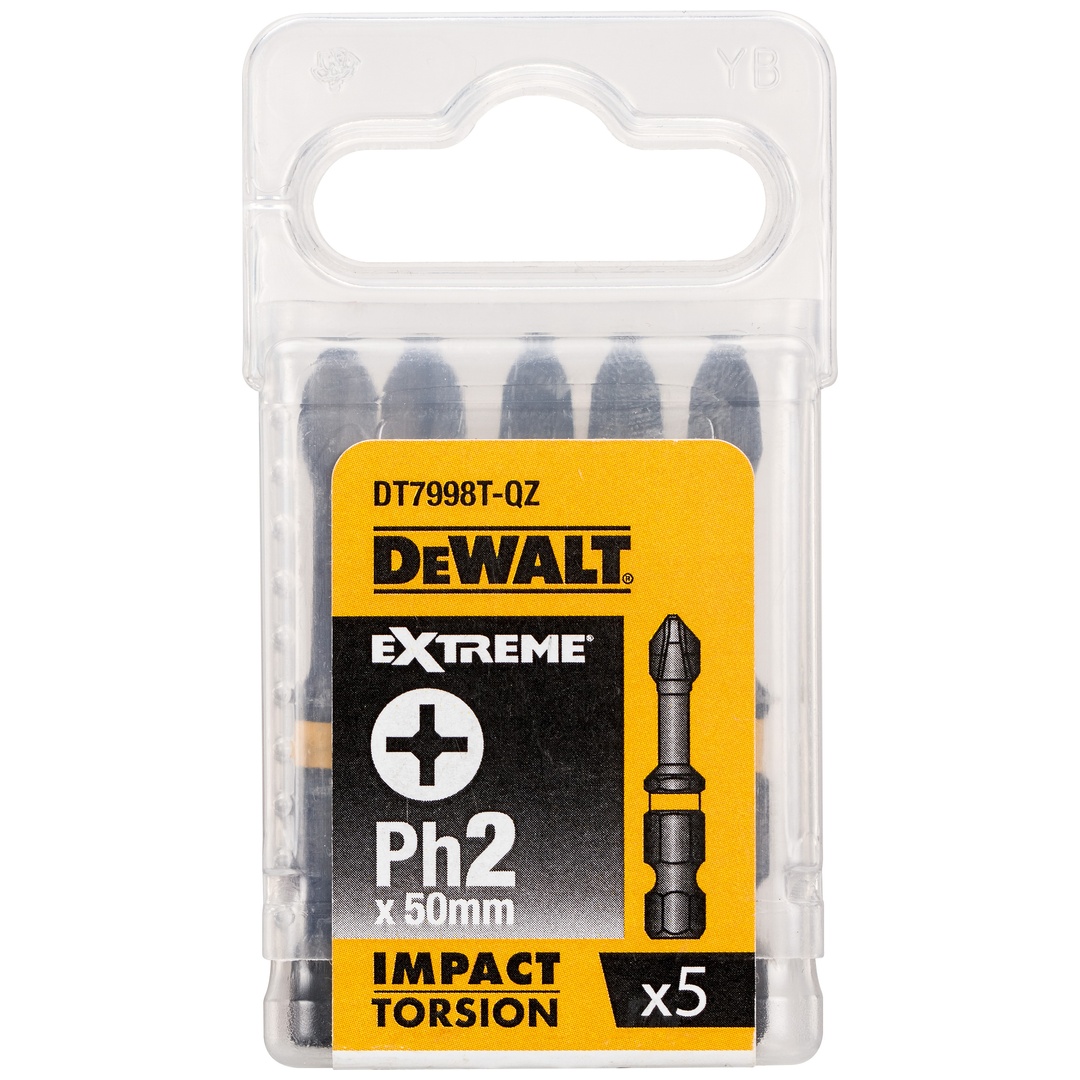 DeWalt Torsion Bit schlagf. Ph2 50 mm, 5 Stk.
