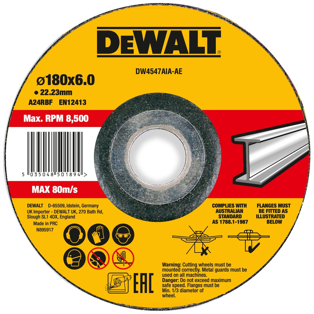 DeWalt Schruppscheibe 180x6x22,23 mm Metall