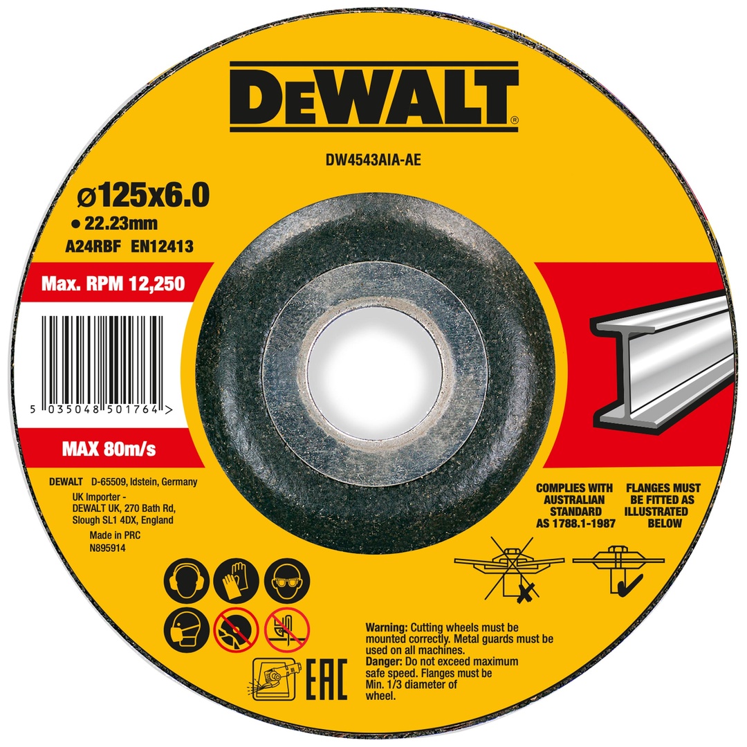 DeWalt Schruppscheibe 115x6x22,23 mm Inox