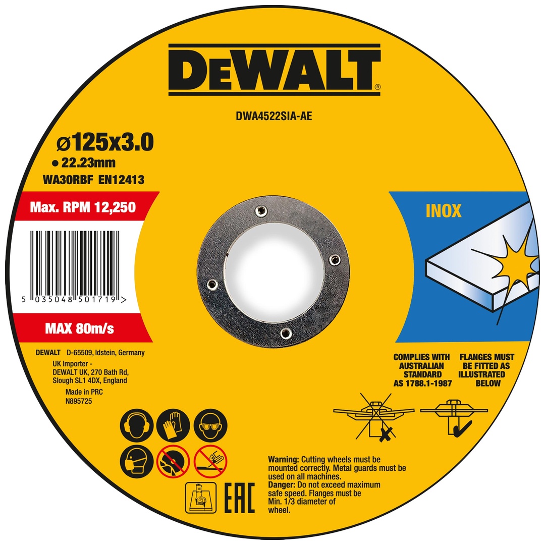 DeWalt Trennscheibe 125x3x22,23 mm Inox