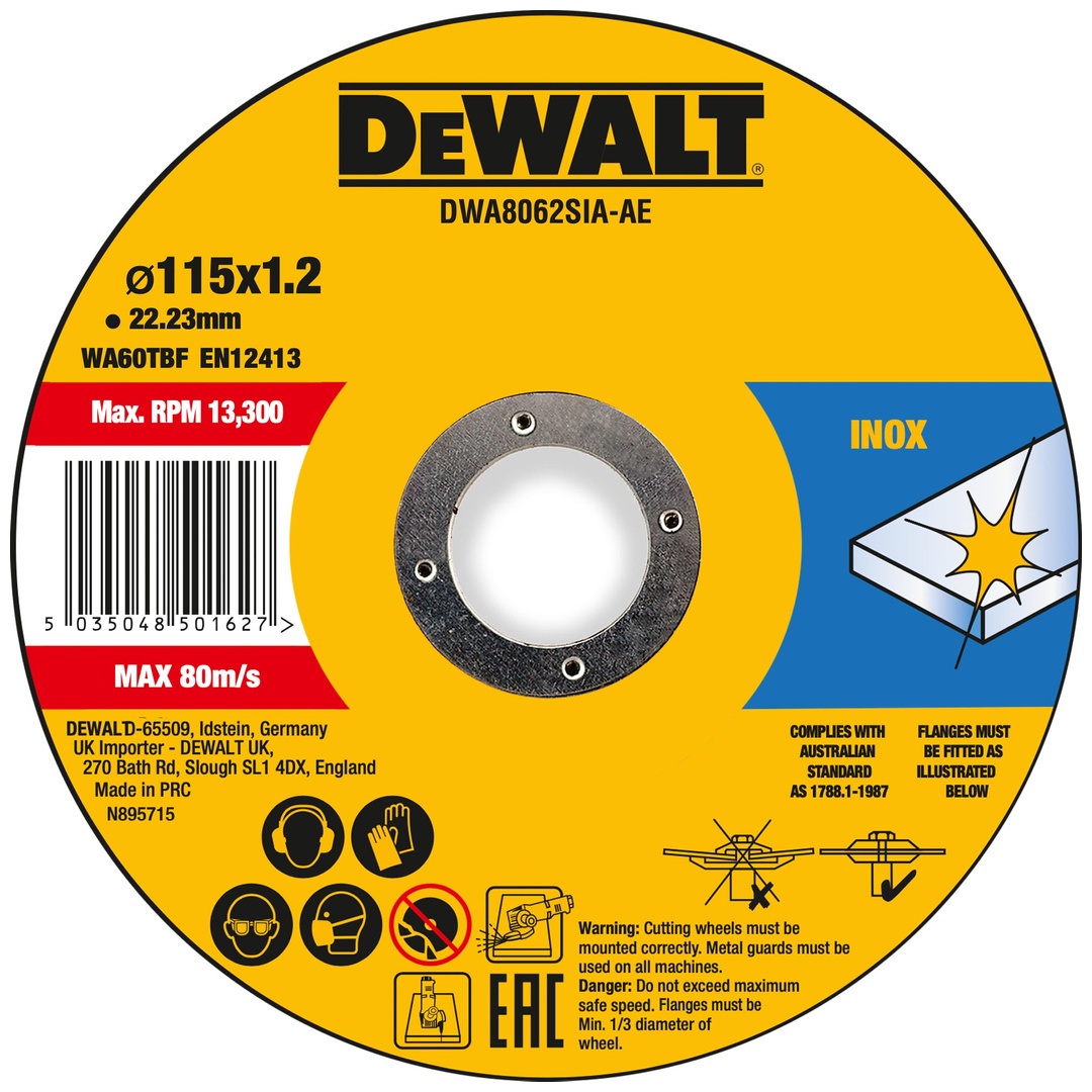 DeWalt Trennscheibe 115x1,2x22,23 mm Inox