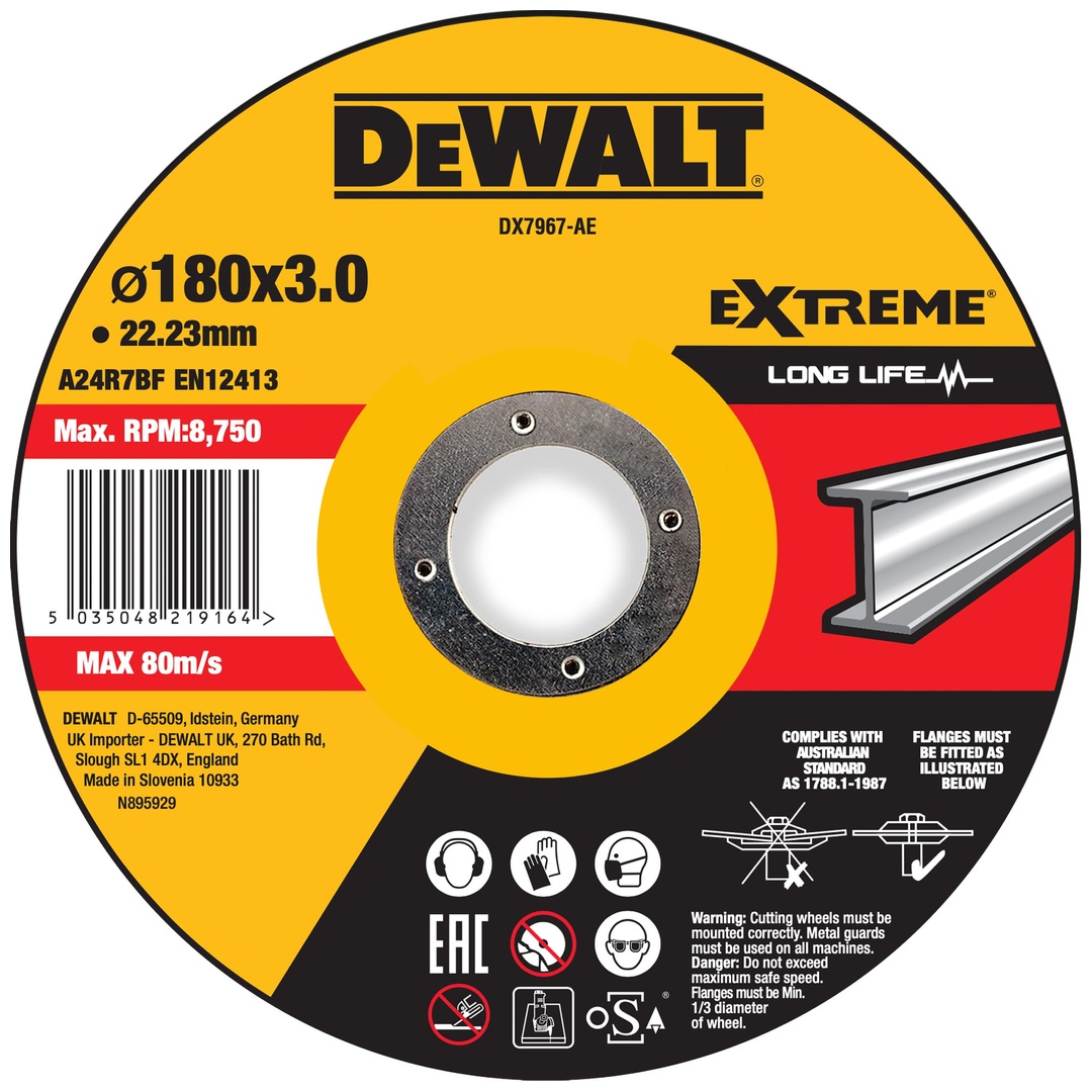 DeWalt Trennscheibe 180x3x22,23 mm Metall