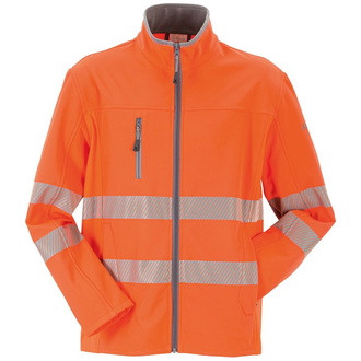 Planam Norit Warnschutz Herren Pure Softshelljacke Gr. 102 orange