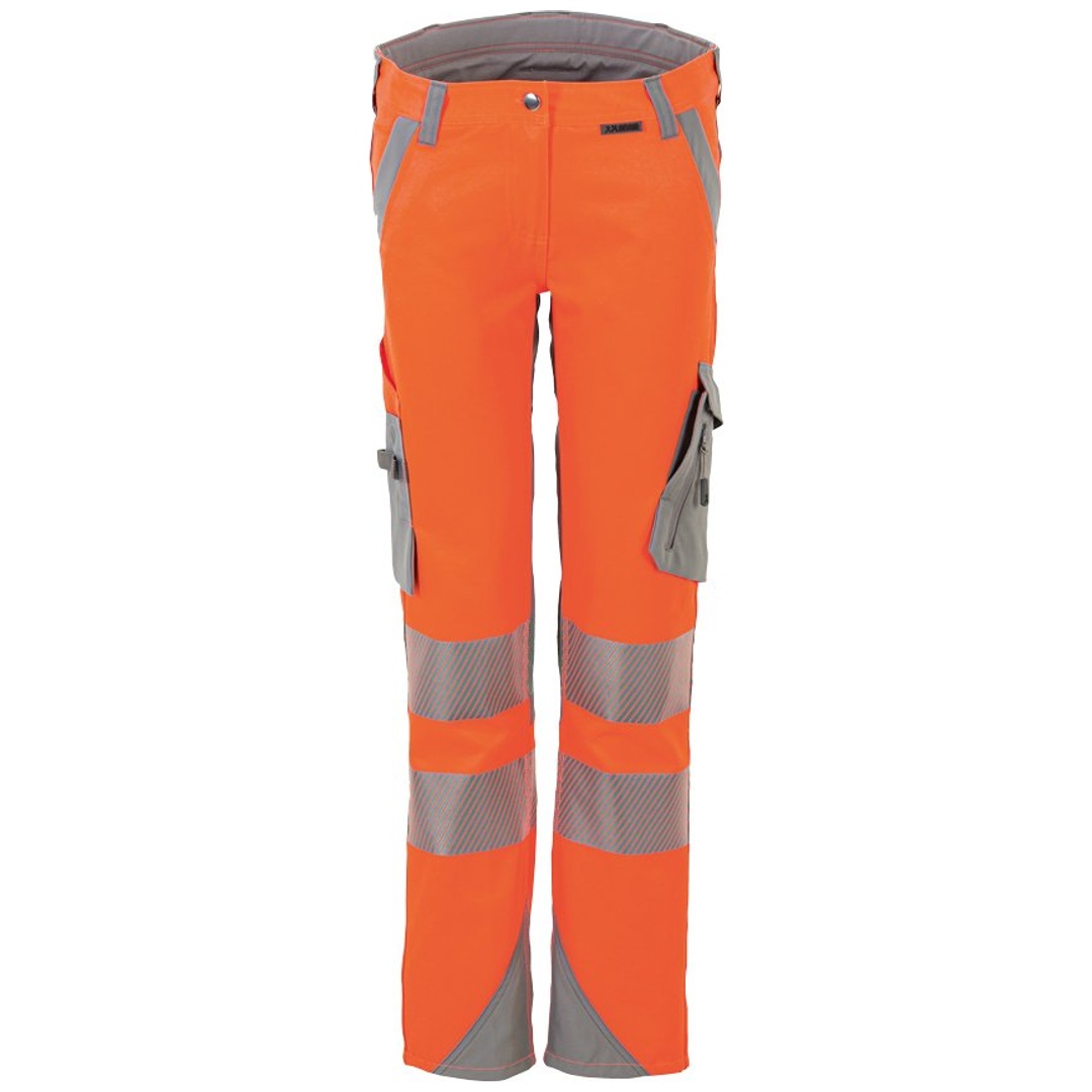 Planam Norit Warnschutz Damen Bundhose Gr. 48 orange/zink