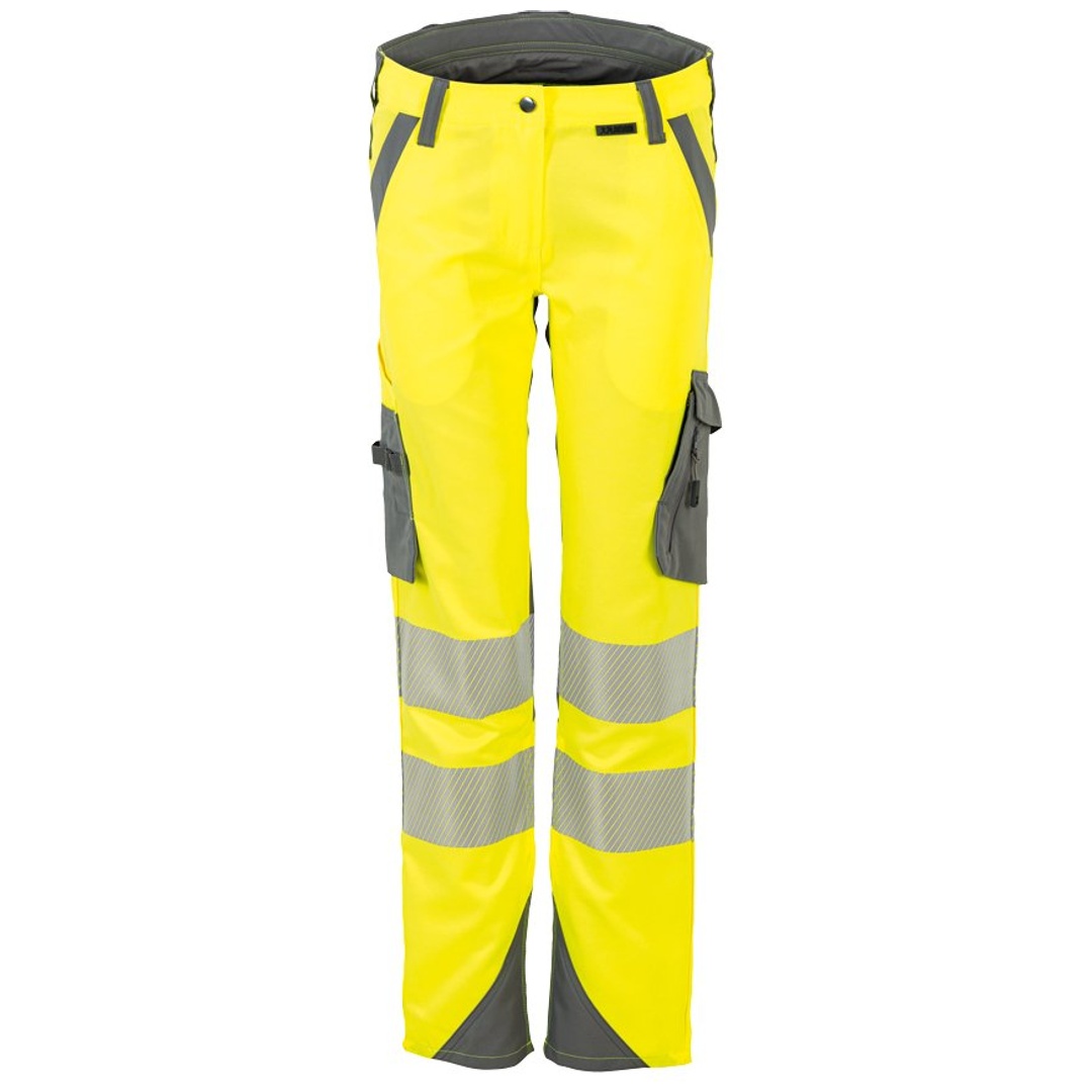 Planam Norit Warnschutz Damen Bundhose Gr. 54 gelb/zink
