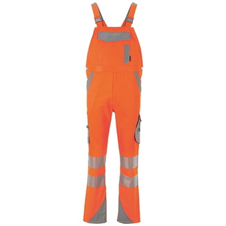 Planam Norit Warnschutz Herren Latzhose Gr. 102 orange/zink