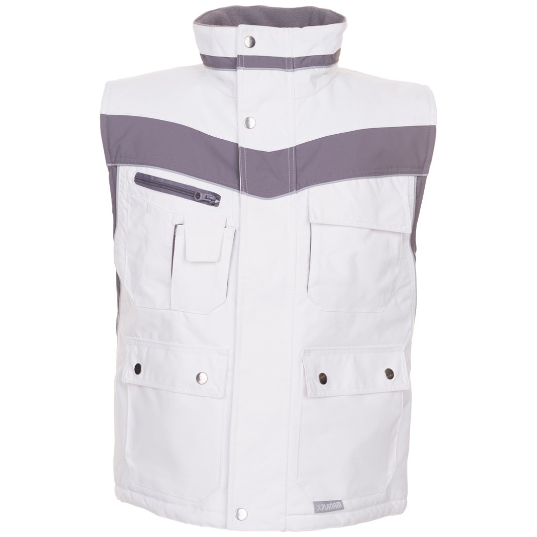 Planam Winterweste Plaline Gr. 3XL reinweiß/zink
