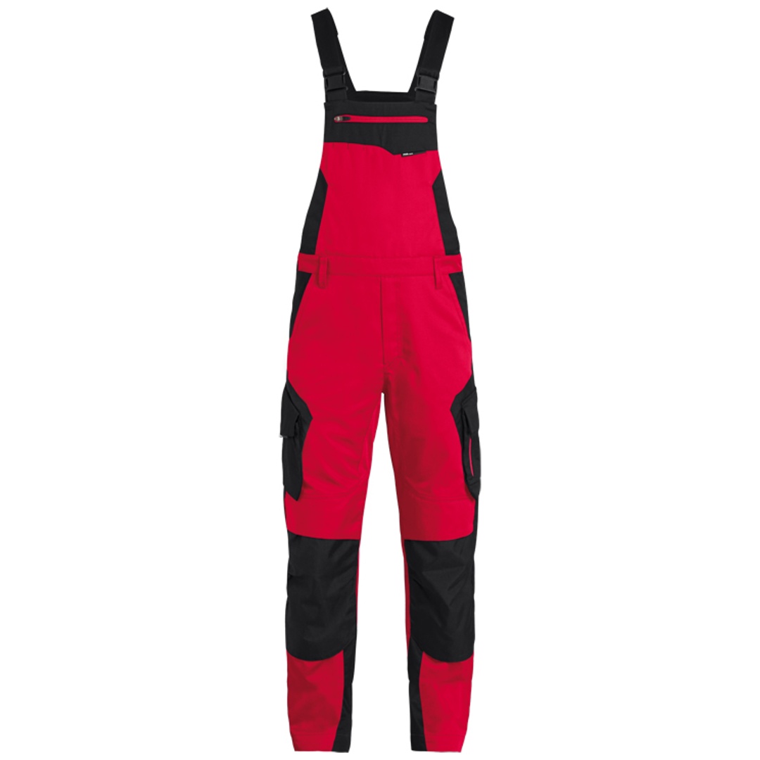 FHB Latzhose Pascal Gr. 102 rot/schwarz