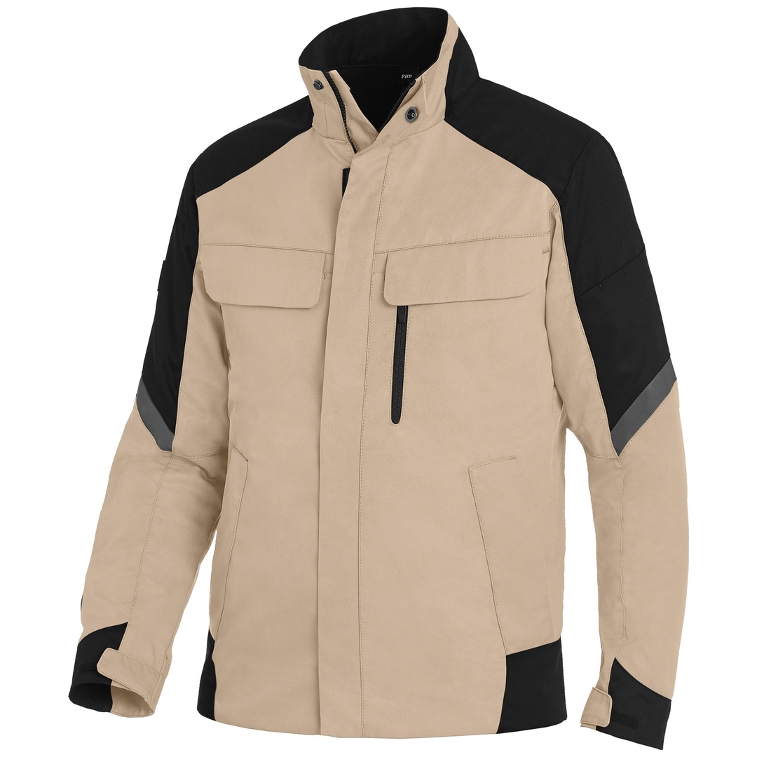 FHB Arbeitsjacke Frank 125900 Gr. 2XL beige/schwarz
