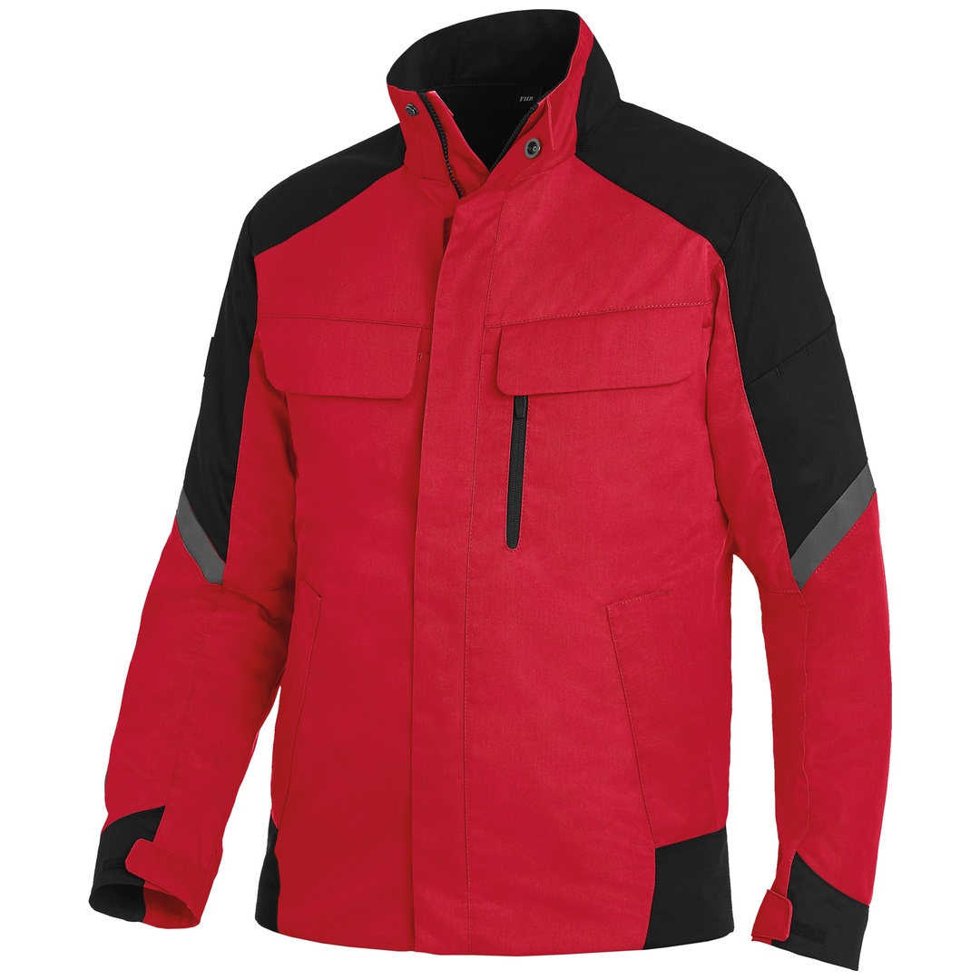 FHB Arbeitsjacke Frank 125900 Gr. 3XL schwarz / rot