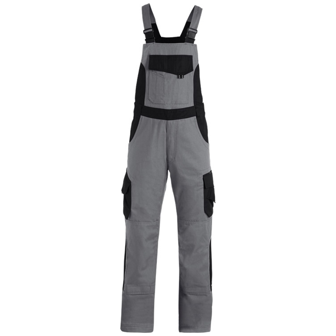 FHB Latzhose Herren Twill Eckhard 130630 48 grau/schwarz