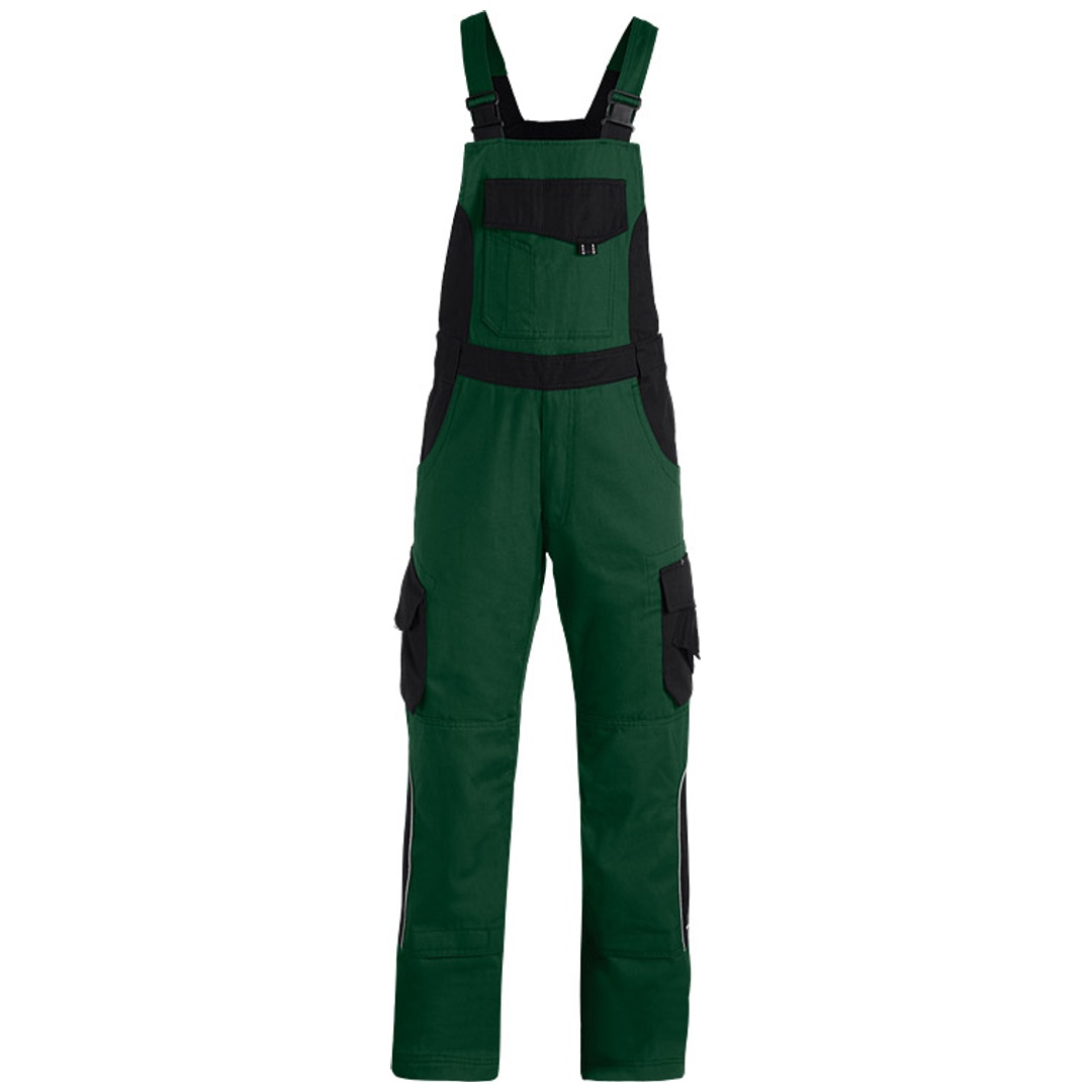 FHB Latzhose Herren Twill Eckhard 130630 84 grün/schwarz
