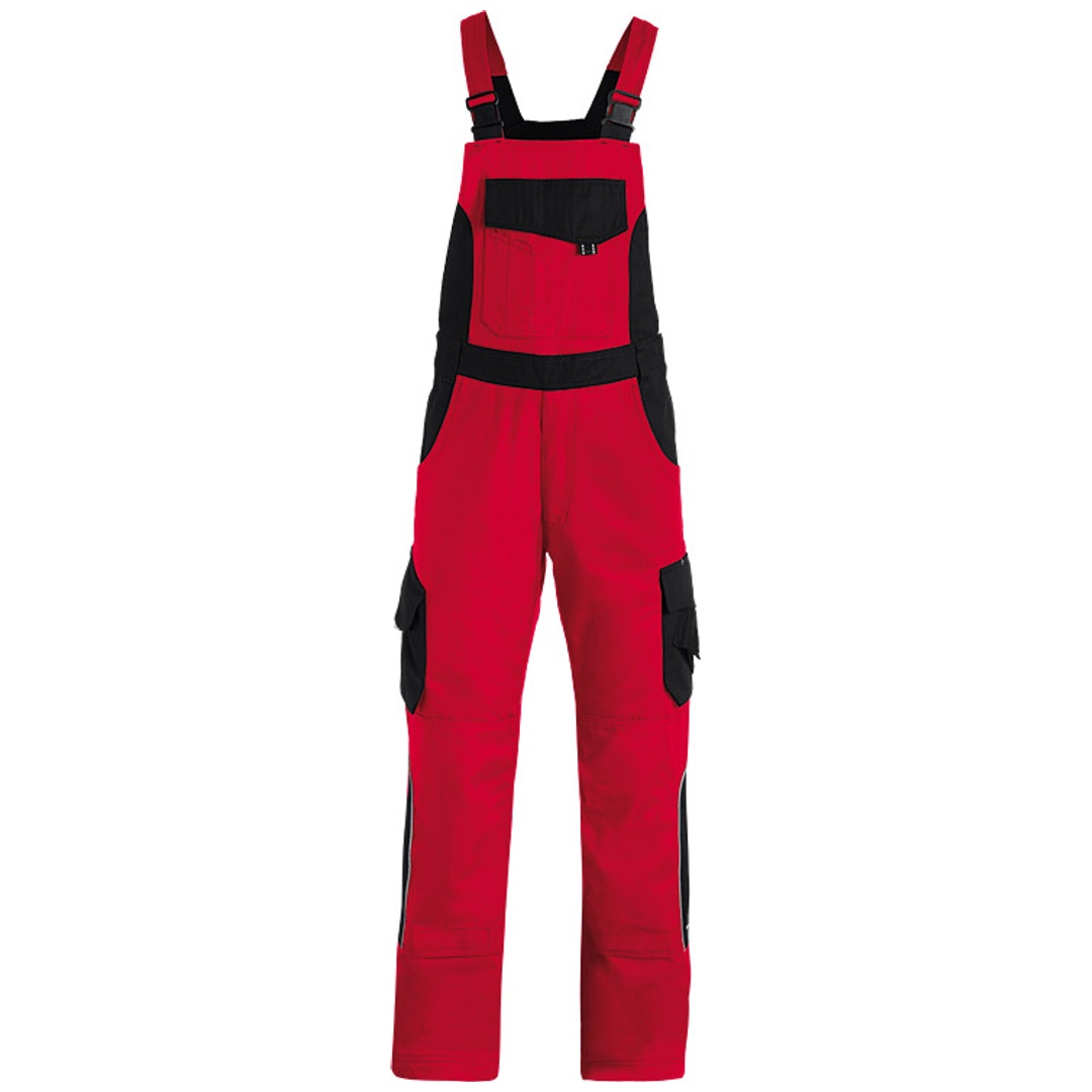 FHB Latzhose Herren Twill Eckhard 130630 54 rot/schwarz
