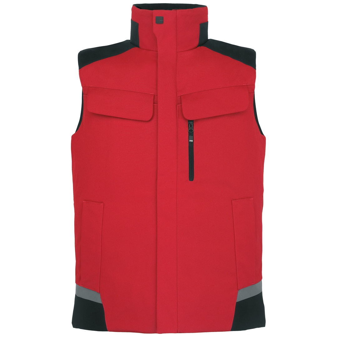 FHB Arbeitsweste wasserabweisend Hauke Gr. S rot/schwarz p1352446